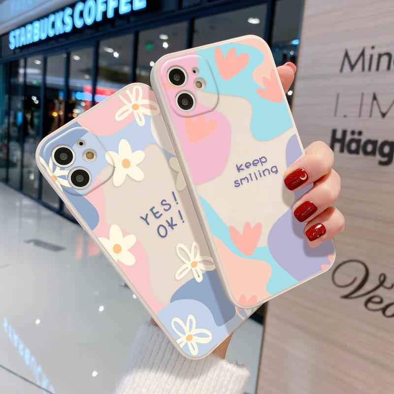 For Funda Iphone 11 Case Luxury Flower Phone Case For Iphone Xr 14 13 12 11 Pro Xs Max 8 7 6s Plus X Se Soft Tpu Matte Cover