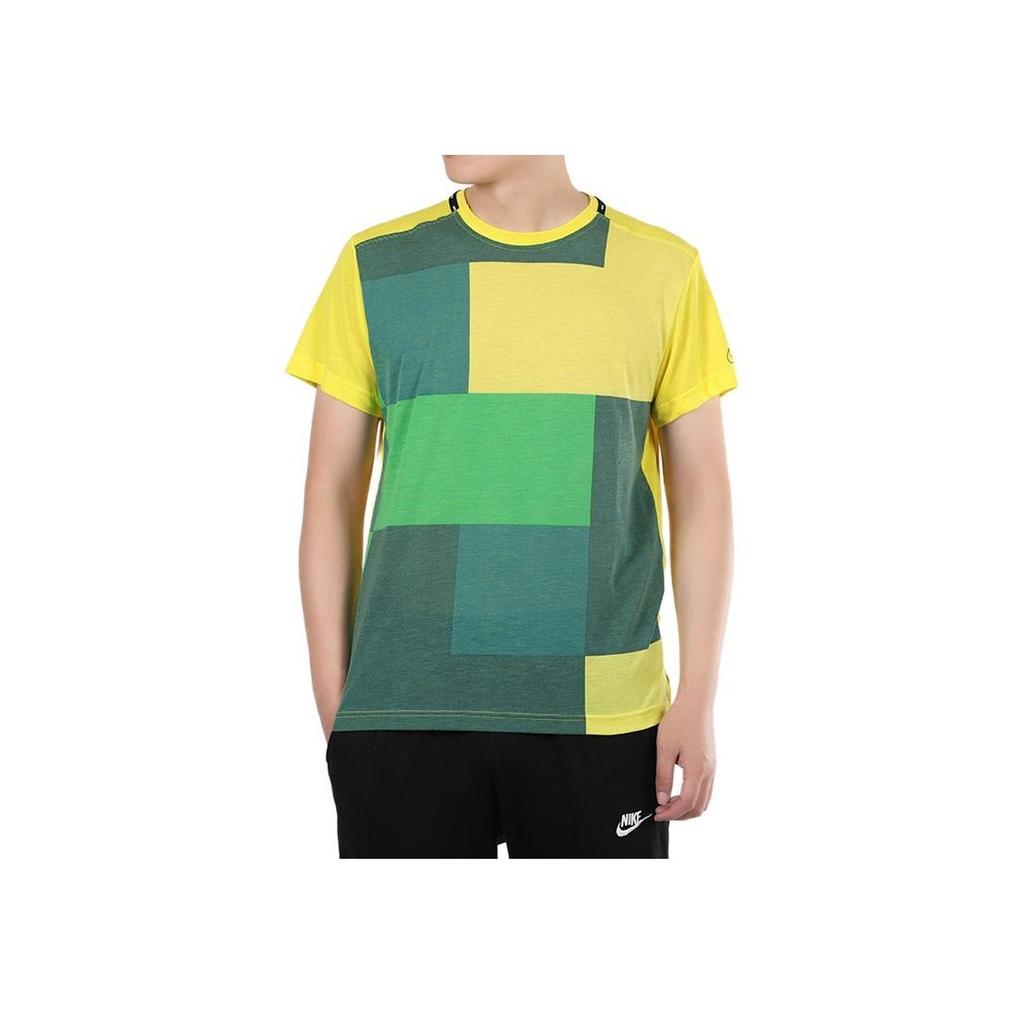Nike Training Short Sleeve Breathable Sports Tee Men tops Yellow Green CJ4743-731