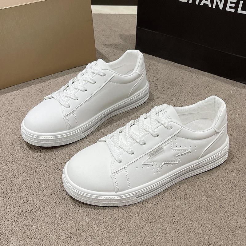 Simple Star Pattern Little White Shoes Women's 2025 New Fashion Sports and Leisure Versatile Board Shoes