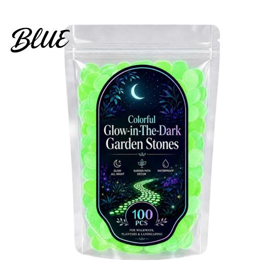 Fade Resistant Glow Rocks 1.5cm Luminous Stones in The Dark Garden Pebbles Outdoor Glowing Rocks Stones Decorative Pebbles for Pathway Patio