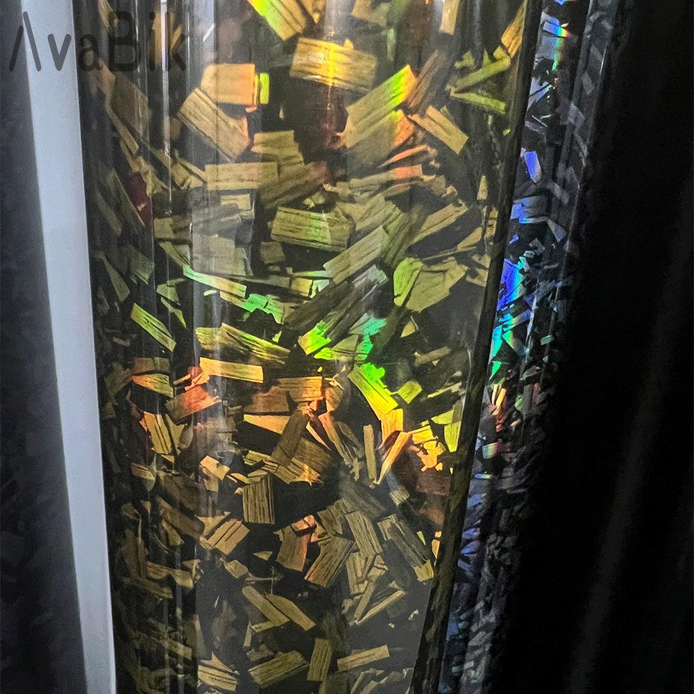 

Золотая радуга Формованная виниловая пленка из углеродного волокна Высочайшее качество ПЭТ Глянцевая голографическая (ПЭТ-вкладыш) Гарантия качества 30x152cm