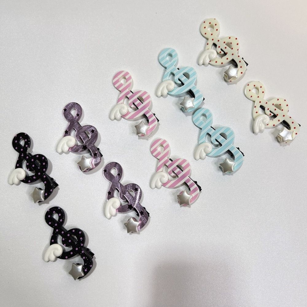 Anti Slip Music Note Hairpin Polka Dot Side Hair Clip Musical Note Hair Clip Creative Gift
