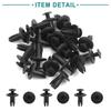 ACROPIX 6mm Hole Car Black Plastic Rivet Fasteners Door Screw Clips - 20 Pieces