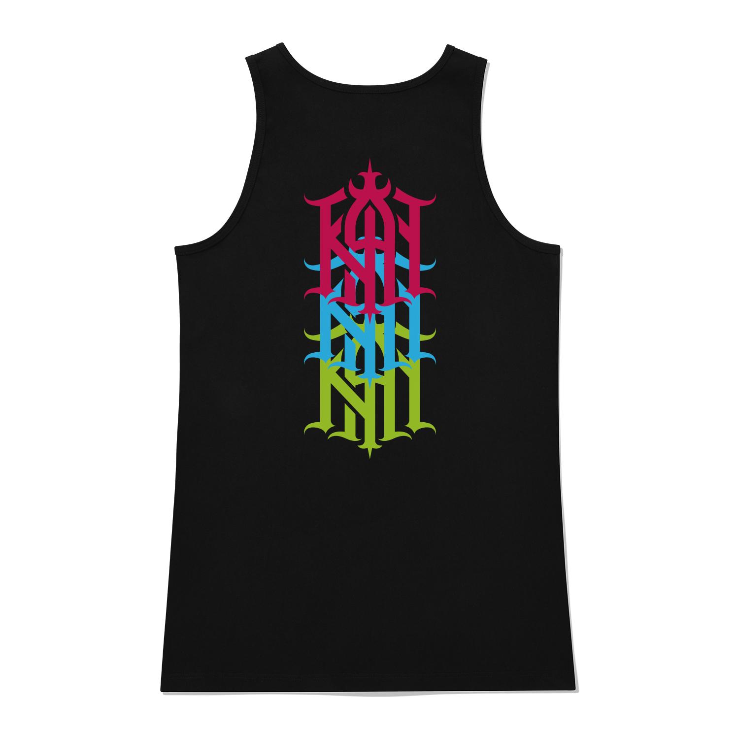 Khan 6312 Ksb0046 Khan Symbol Cross Long Sleeveless - Black Black/L