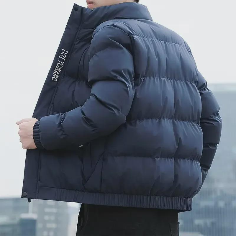 Herrenjacke im koreanischen Stil mit dicker Baumwolle im Winter 2022 – trendige, locker sitzende Brotjacke
