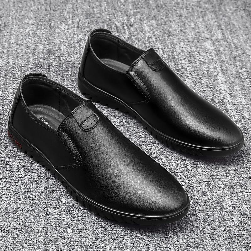 Autumn men's leather shoes casual flat men's shoes men's soft-faced business casual breathable shoes