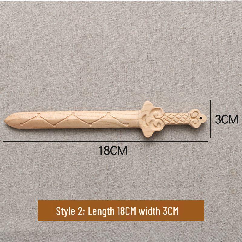 Рукоятка из персикового дерева, Меч, Нож, Топор, Меч и Нож Семи Звезд, Кисть Вэньчан и Резные Украшения