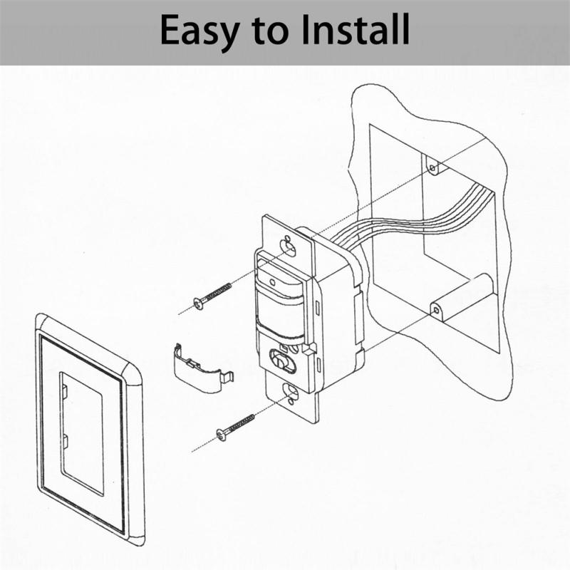 100-240V Auto On/off Motion Sensor Switch Infrared Pir Occupancy Vacancy Wall Lamp With Power