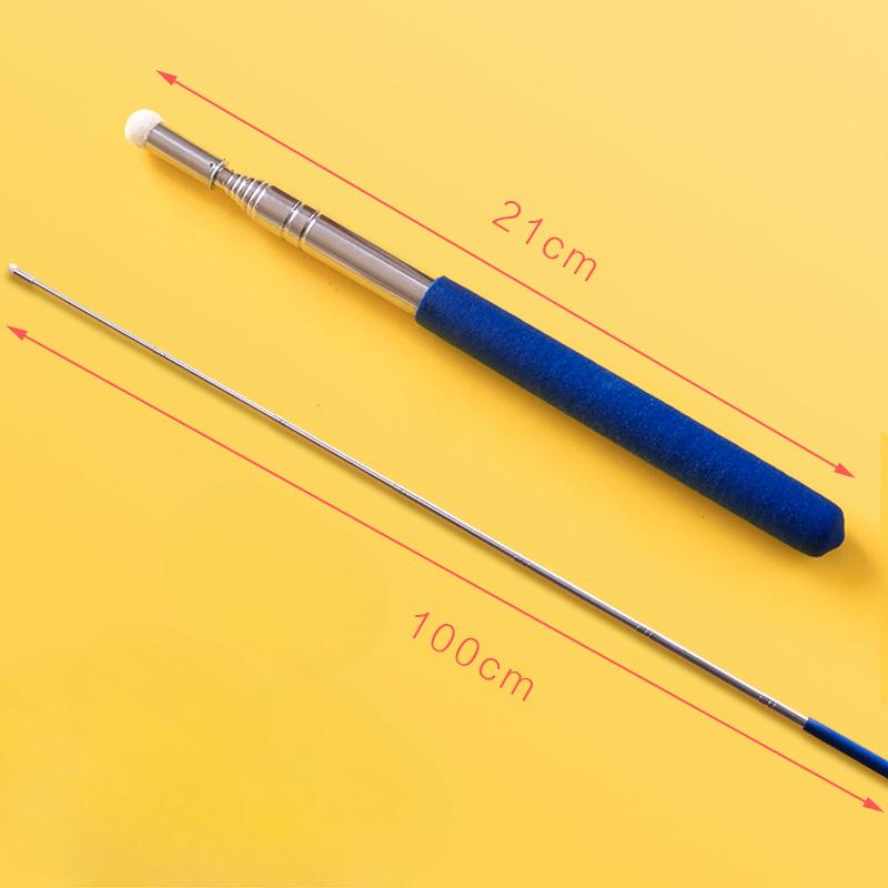 1Pc 100cm Retractable Metal Pointer Special Baton for Teacher Classroom Office Blackboard Whiteboard Ordinary or Touch Screen
