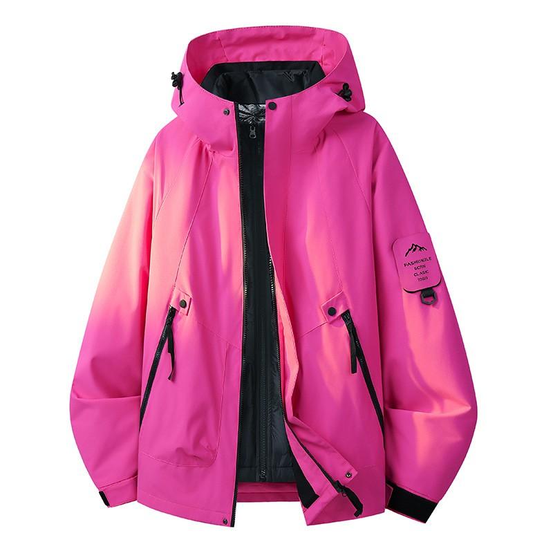3-in-1 Detachable Windproof Waterproof Hiking Jacket Men Women Outdoor Camping Trekking Fall Winter