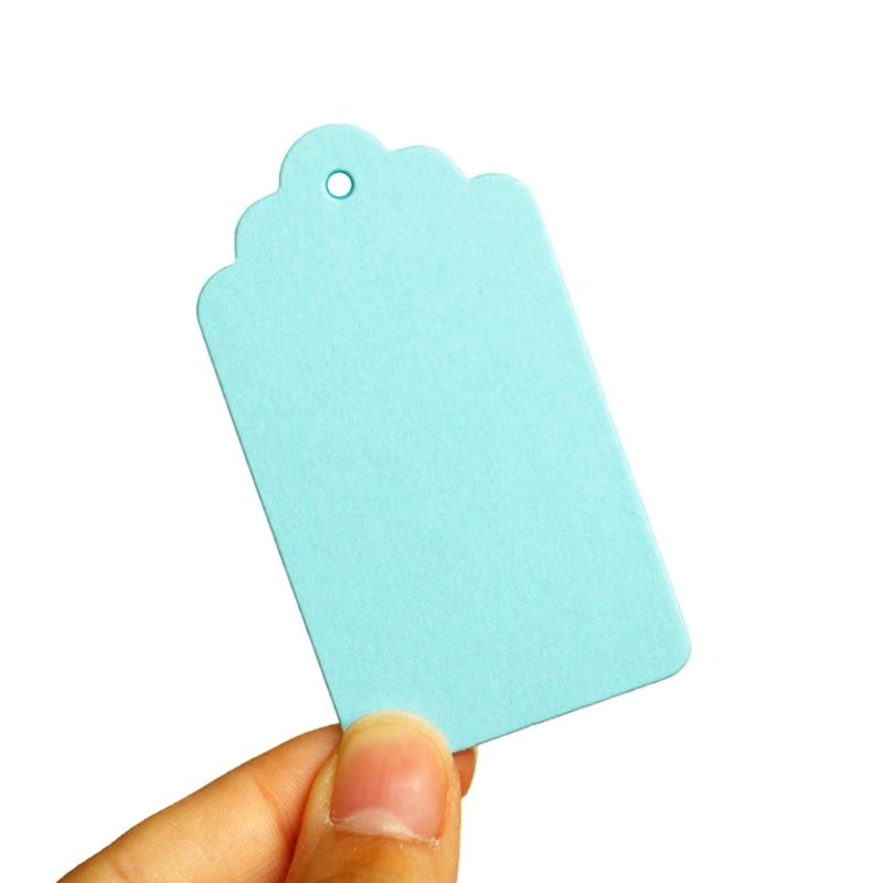 50 Pcs Colorful Gift Tages Paper Hanging Tages with Hole Rectangle Hanging Tages for DIY Christmas Wedding Party Favor