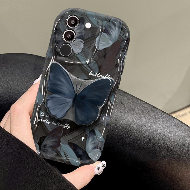 

Подходит для чехла для мобильного телефона Vivos17 X90/80 Силиконовый мягкий чехол Y77/52s Высококлассный милый крутой чехол-подставка с бабочкой Противоударный vivo S17