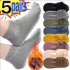 Casual Low Tube Lace Thermal Socks for Women Thick Home Floor Socks Warm Velvet Solid Color Anti-slip Slippers Breathable Sock