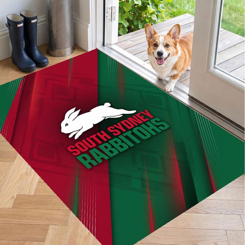 Soft Floor Carpet South Sydney Rabbitohs Pattern Area Rug Decorative Mat For Home Room Decoration