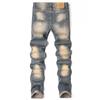 2024 Four Seasons Wear Neue zerrissene Jeans für Herren im europäischen und amerikanischen Stil