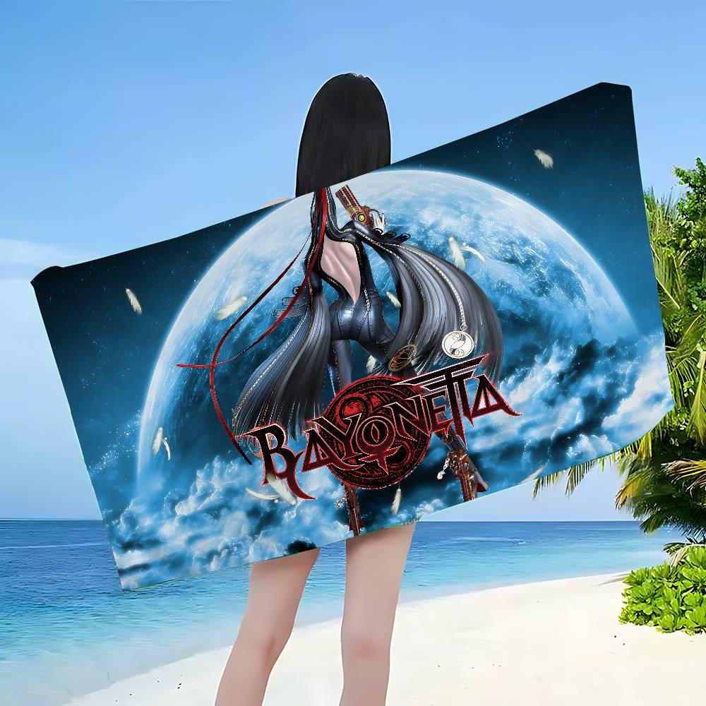 Game Bayonetta Microfiber Beach Towel Absorbent Quick Dry Soft Yoga Swimming Resort Mountain Climbing Towel