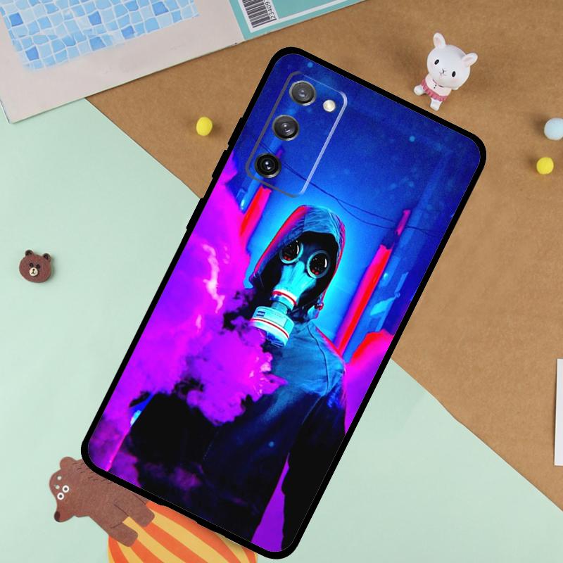 Nuclear Mask Gas Mask Soft Case For Samsung Galaxy S25 Ultra S9 S10 S20 S22 S21 Plus S23 FE S24 Ultra Funda Cover