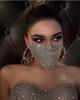 1Pc Rhinestone Decorative Mask –Sparkly Metal Party Mask for Women,Glitter Masquerade Face Cover,Club Carnival Costume Accessory