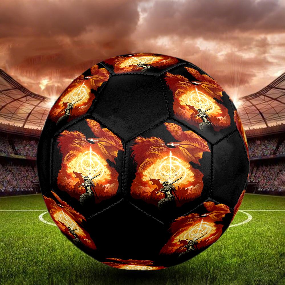 Elden Ring Indoor Soccer Ball Colorful Machine Stitched PVC Size 5 Team Training Competition Ready Durable High-Bounce Cool Sports Gift