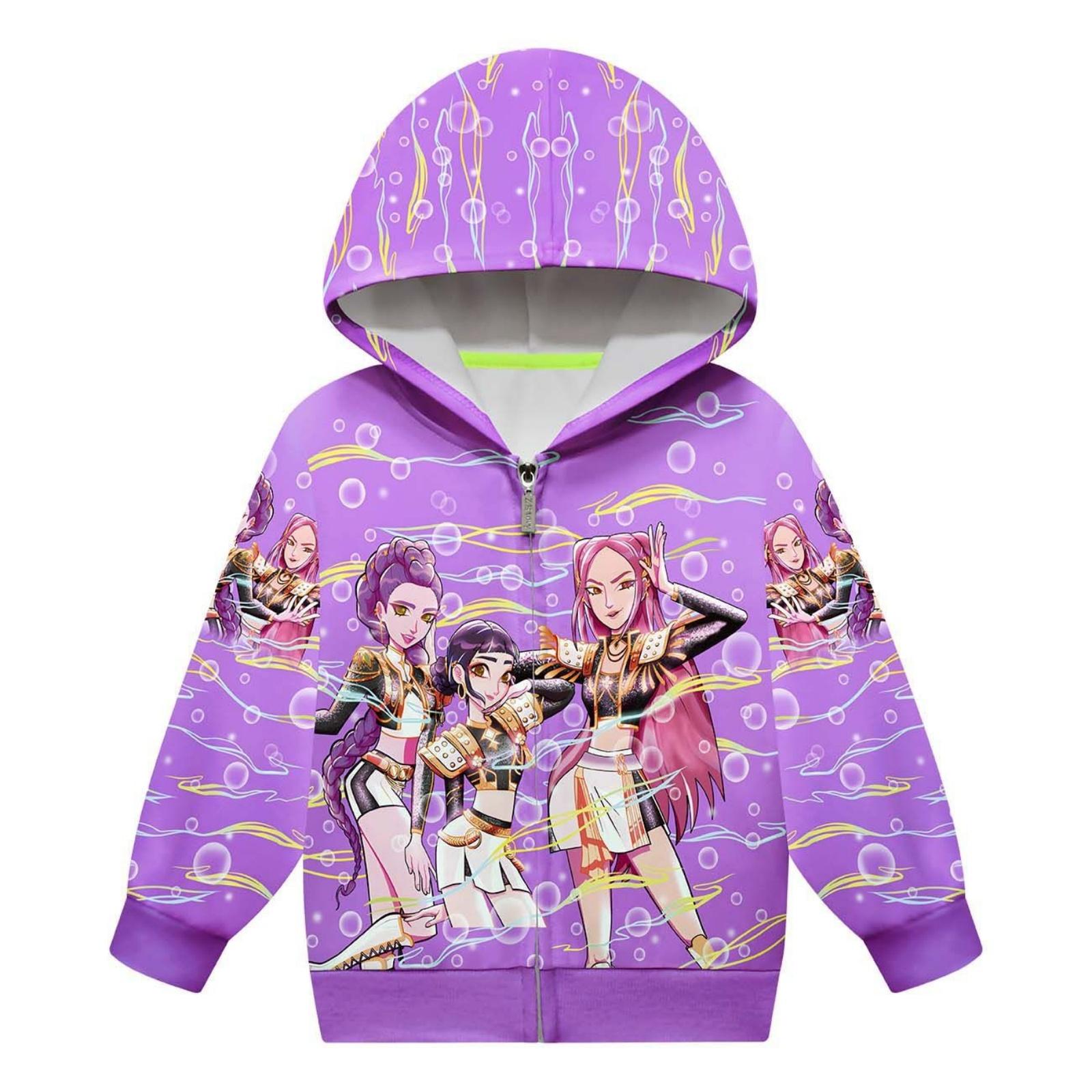 

Детские свободные толстовки с длинным рукавом, блузки, повседневные модные однотонные пуловеры с капюшоном, толстовки с карманом 140 фиолетовый