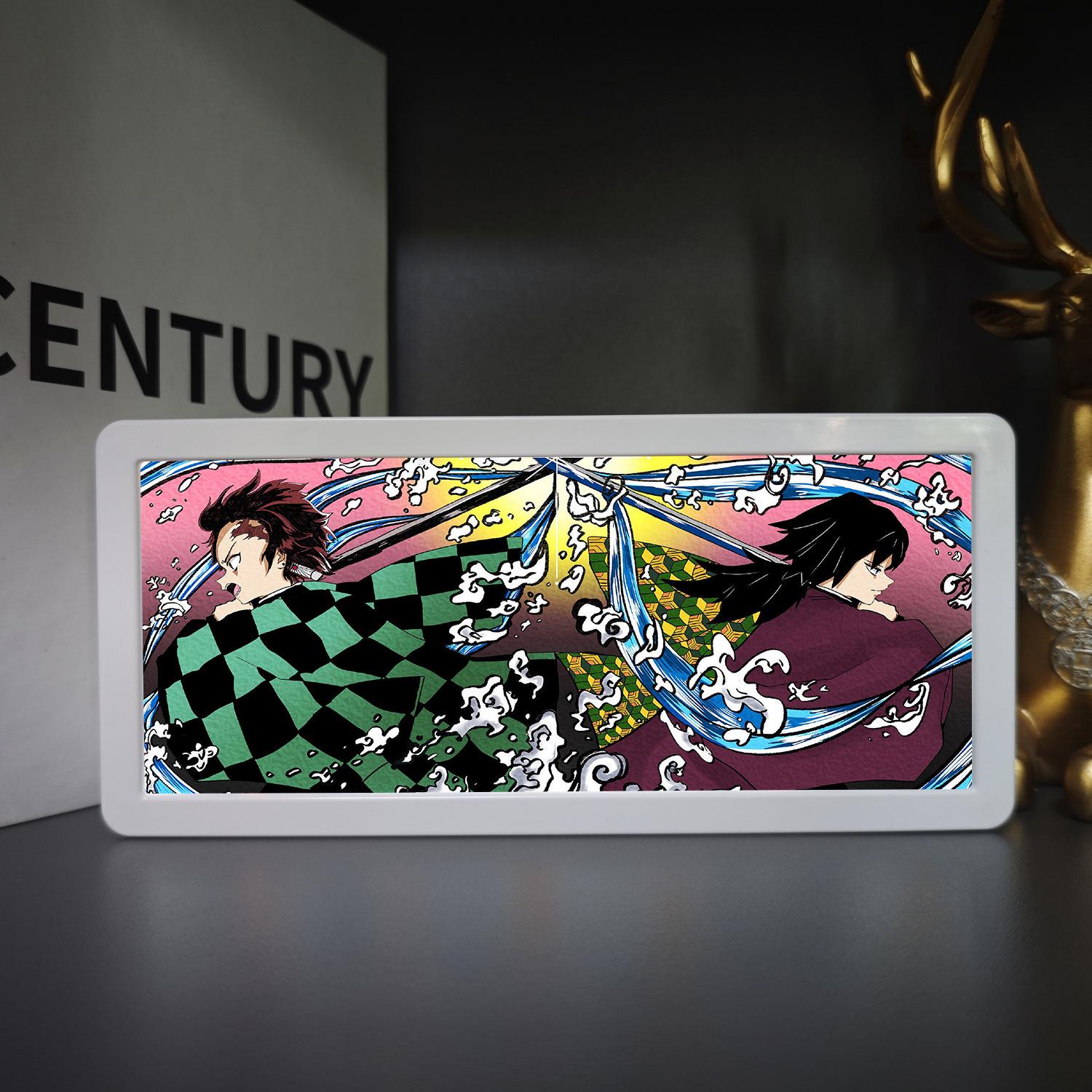 

Tanjiro Night Light: Demon Slayer UV Print LED with Remote, Perfect Bedroom Decor Gift for Boys Single White Light, Plug In