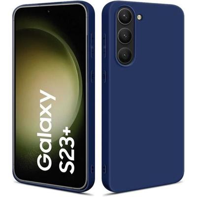 Hülle für Samsung Galaxy S23+ (S23 Plus), Silikon Flüssig Stoßfest Schlanker Schutz Blau