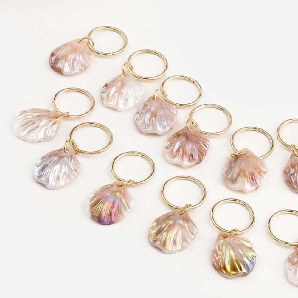 20pcs Metal Cuff Clips Dreadlocks Beads Headwear Hair Braid Tubes Shell Hair Rings Set  Decor