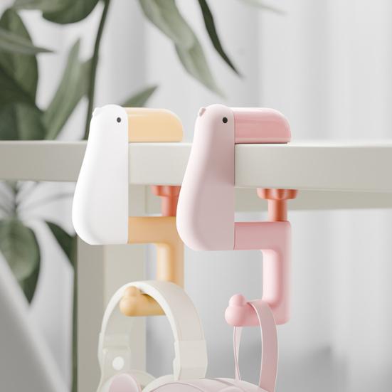 2/3Pcs Handbag Hook Strong Load-bearing Adjustable Design Easy to Install Duck Shape Portable Hook Table Hanger Bracket