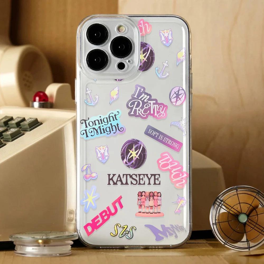 Horký K-KPOP Nový K-KATSEYEs Pouzdro na telefon Pro IPhone 16 16e 15 14 13 12 11 Mini Pro Max X XR 7 8 Plus Průhledný měkký TPU zadní kryt