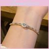 Zircon Crystal Bracelet With Gold Or Silver Finish For Fashion Women