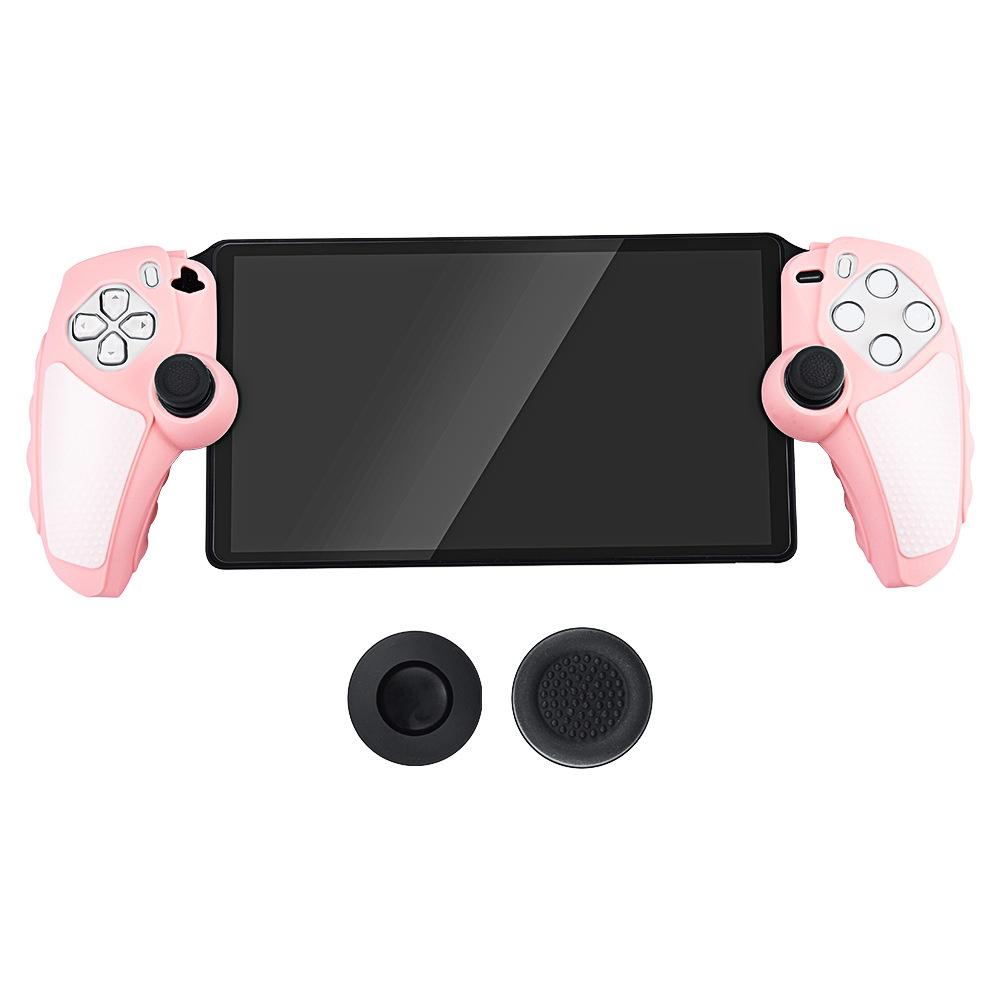 

For PS Portal Silicone Protective Case Anti-Bump And Anti-Drop Protective Covers With 2 PCS Keycaps рожевий