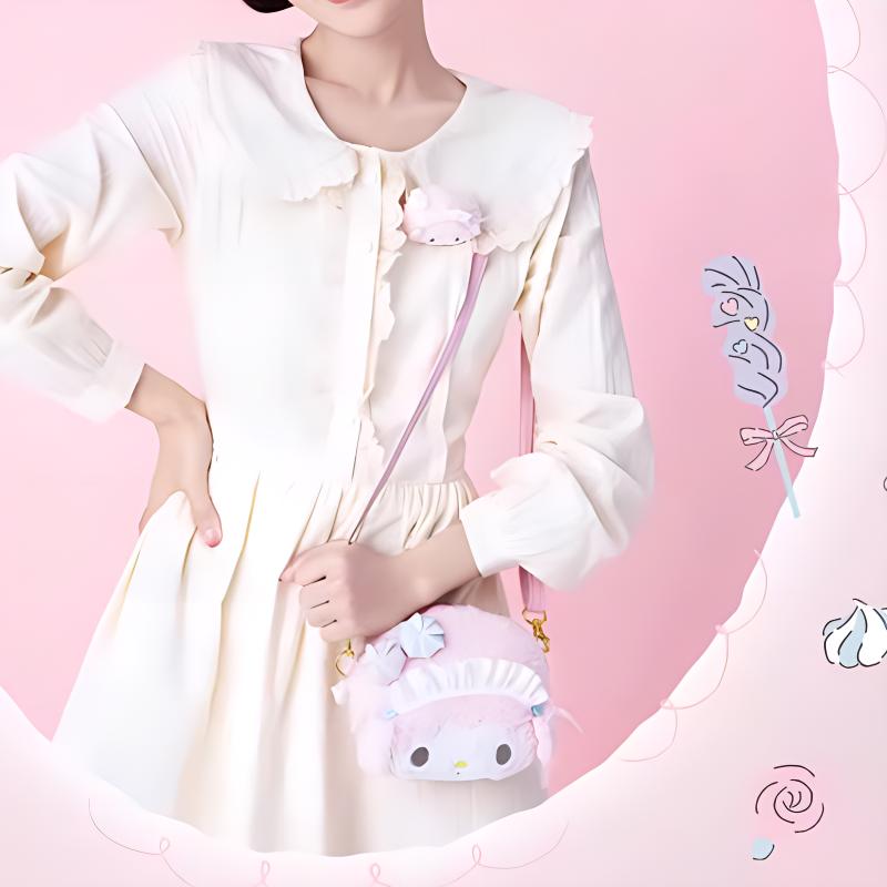 New Sanrio Piano Polyester Crossbody Bag Regular Unisex Pink 15012372006J7