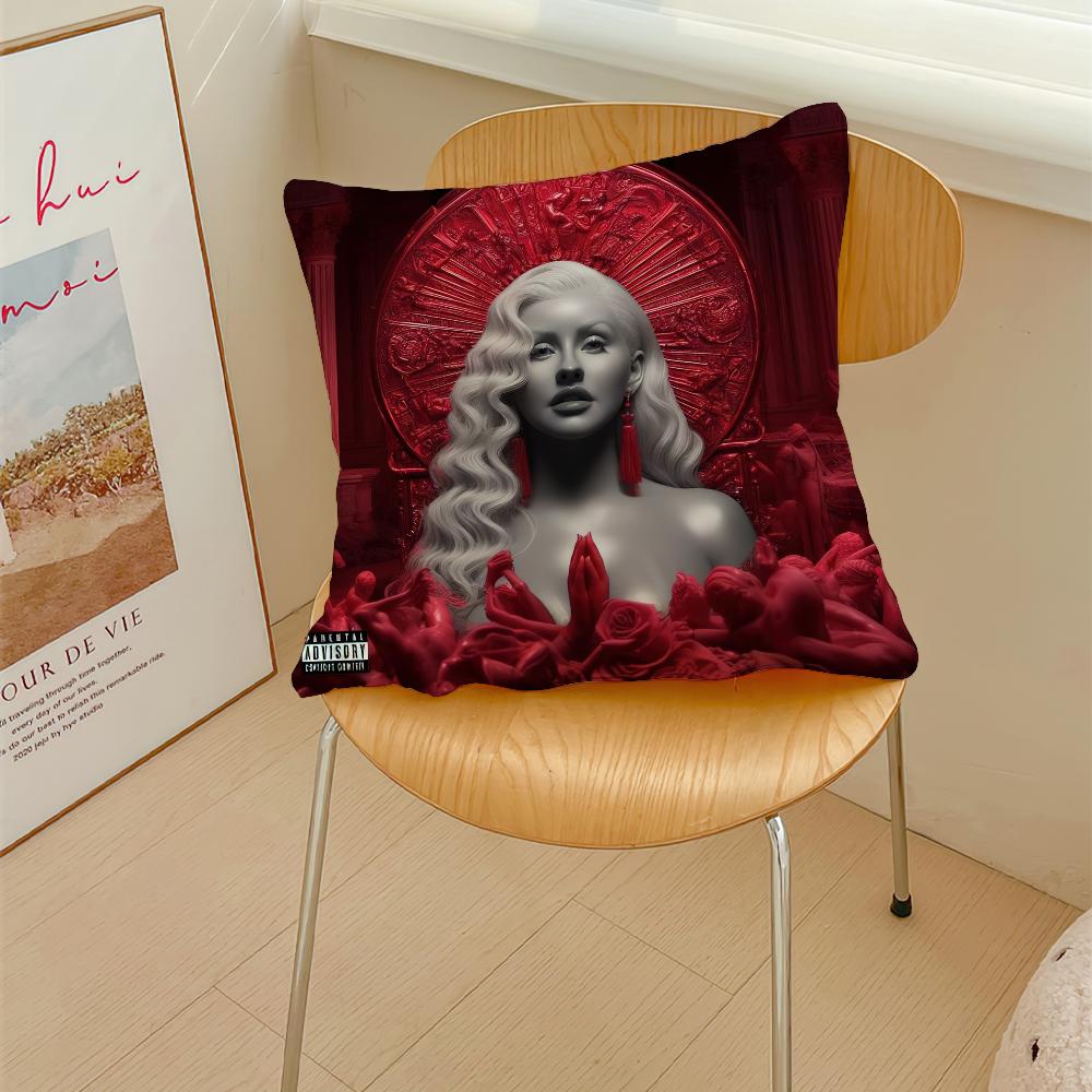 Singer C-Christina A-Aguilera Music cushion cover Pillow Cover Decoration Room Home Sofa living Office Car Nordic Simplicity