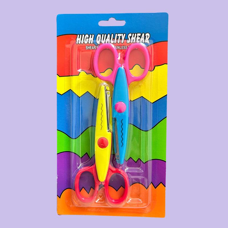 

2/3/4 Piece Paper Cutting Scissors Set, Wavy Pattern Handmade Craft Tool, Fun Kids Gifts, Perfect for Office