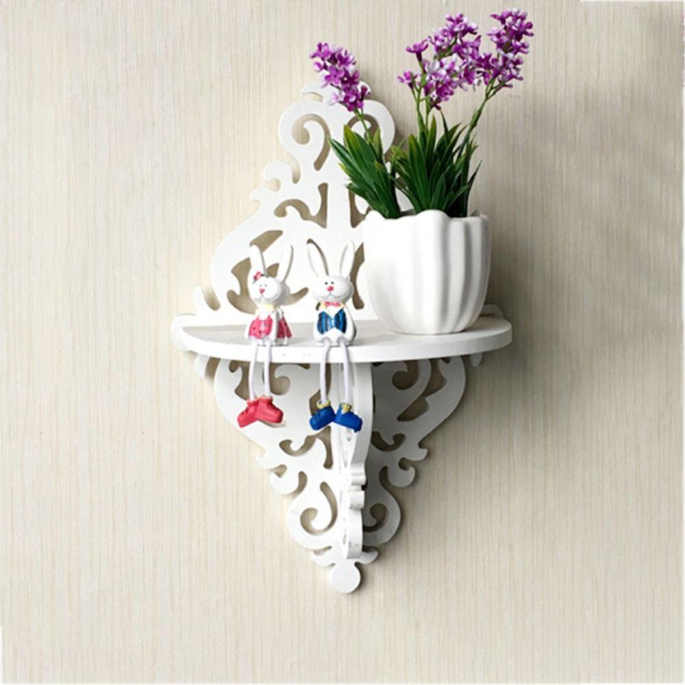Sharp Point for Living Room Decor Flower Pot Rack Storage Board Floating Wall Shelf Display Rack