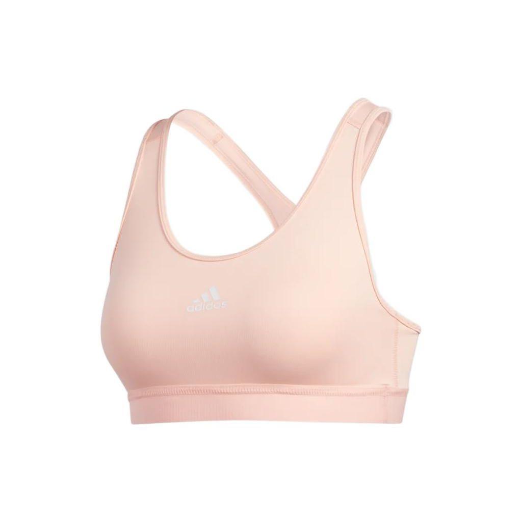 Adidas Solid Color Logo Training Running Breathable Fitness Yoga Sports Bra Women Underwear Pink GF3940