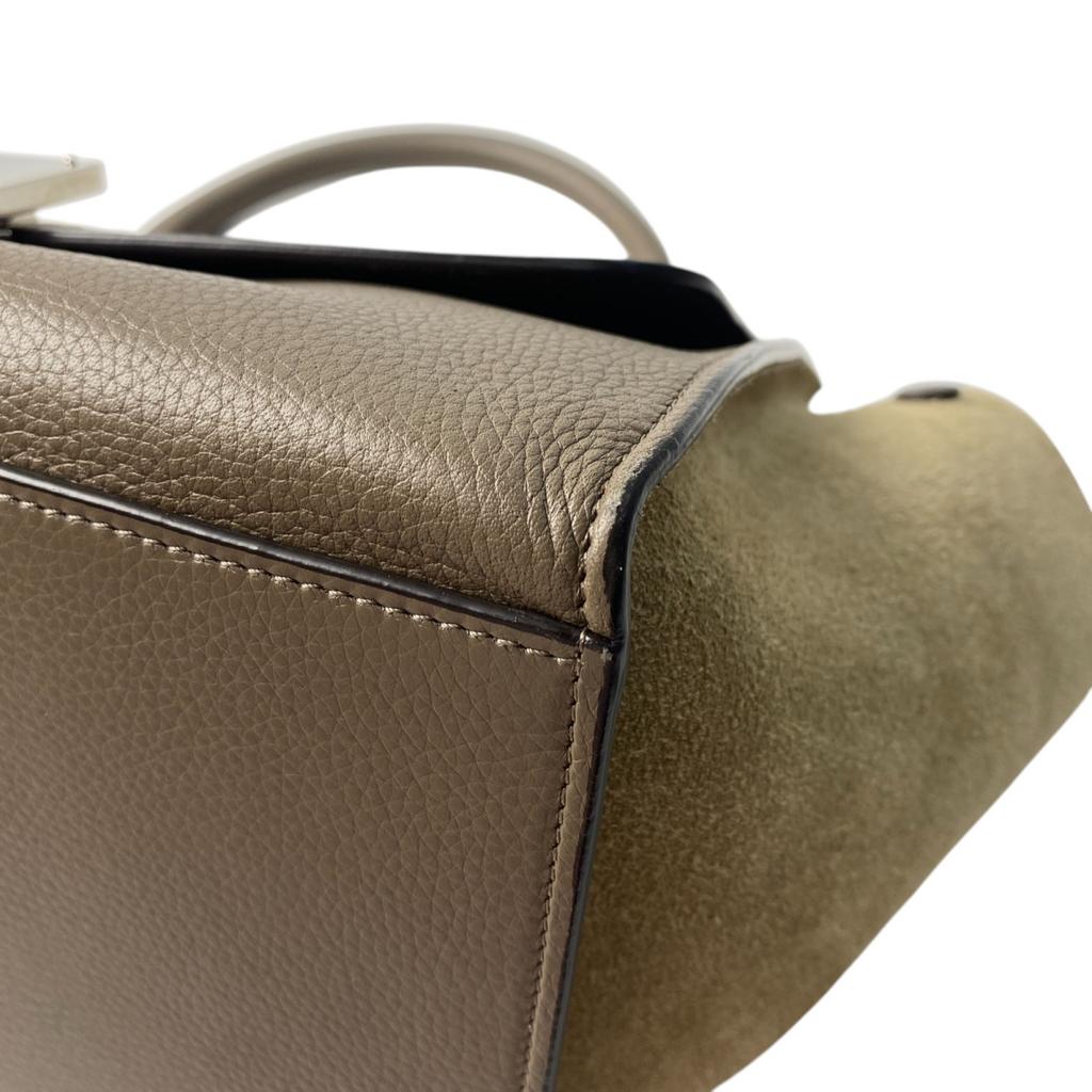 Used CELINEShoulder Bag Beige Leather Women