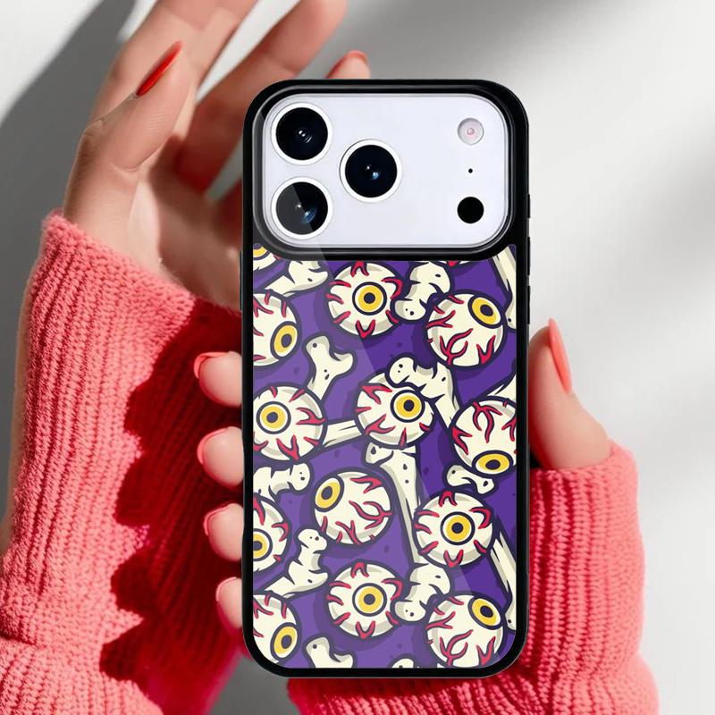 Жуткий чехол-глаз на Хэллоуин для iPhone 17 16 15 14 13 Pro Max Задняя крышка для 12 11 Pro Coque iPhone 15