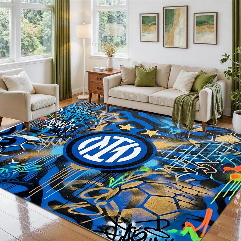 Borussia Dortmund Design Crystal Velvet Rug Soft Decorative Mat for Bedroom Entrance