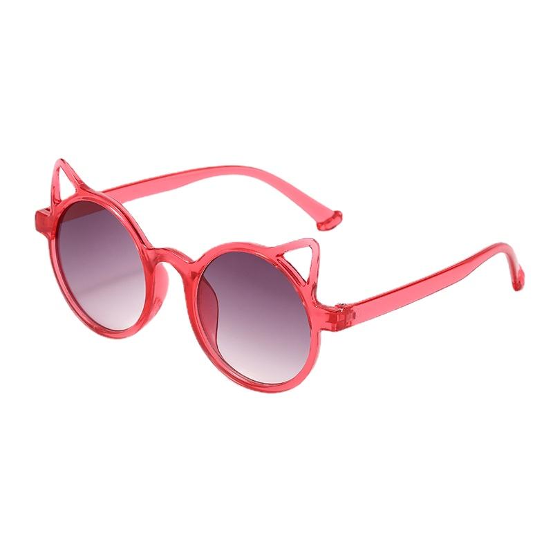 New Cat Ear Small Frame Round Sunglasses Children's Brand Designer Fashion Sun Glasses Outdoor Shading for Girls Eyewear UV400