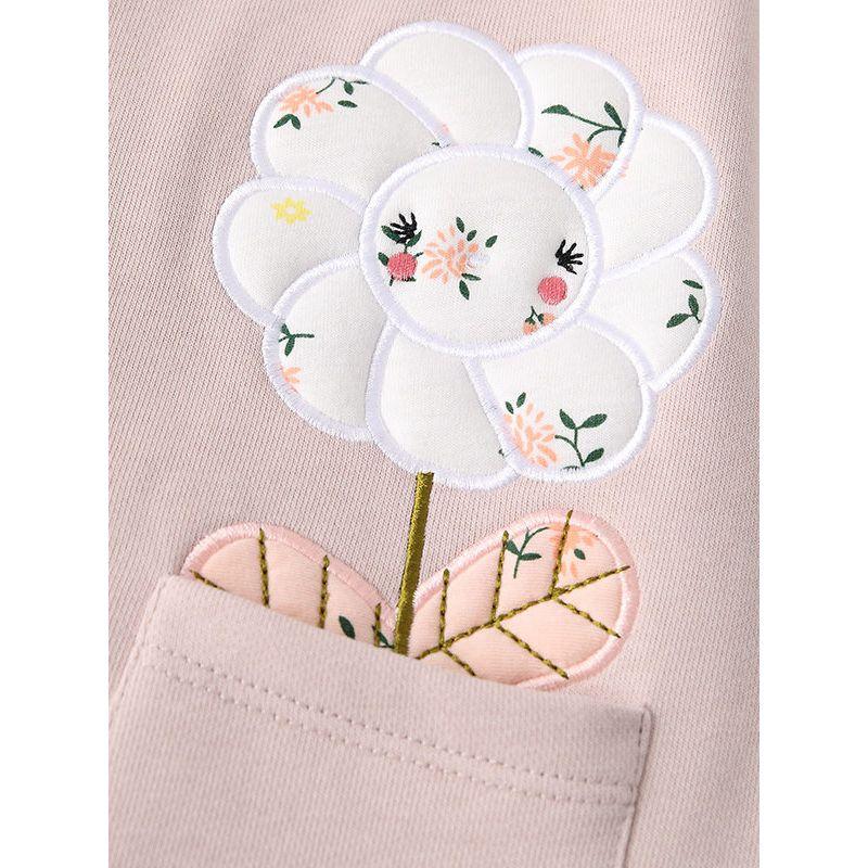 Girls' Pocket Sweatshirt Dress 2025 Autumn and Winter New Pink Sunflower Dress for Young Children and Little Girls Autumn Princess Dress