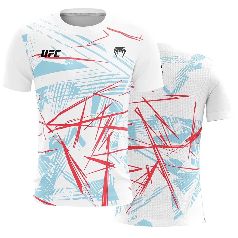 ETST 005 Hitte Zomer Verkoop UFC Boksen Vechtsport Wedstrijd Mannen T-shirt Mode Sneldrogend Casual Ademend Ronde Hals Korte Mouw Tops L