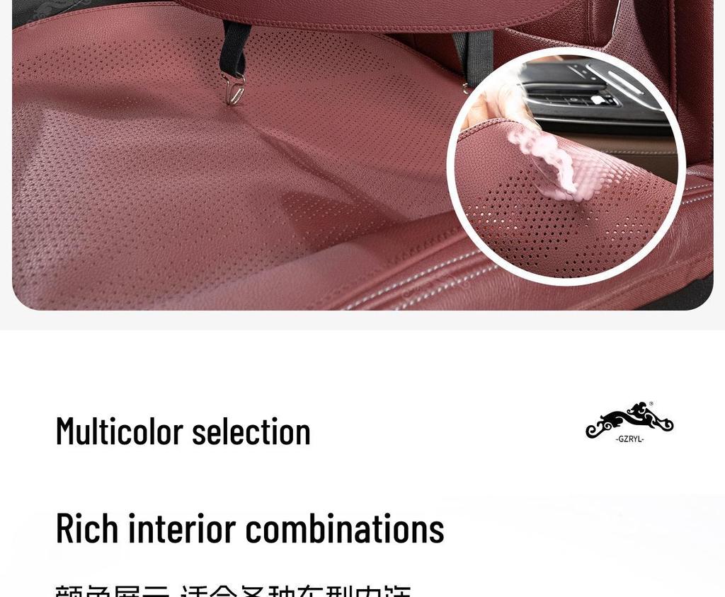 Coussin de siège de voiture ORA Good Cat 5 EV/GT — Housses d'été respirantes avant et arrière.