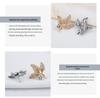 Elegant Unisex High-End Gold-Plated Leaf Brooch with Zircon