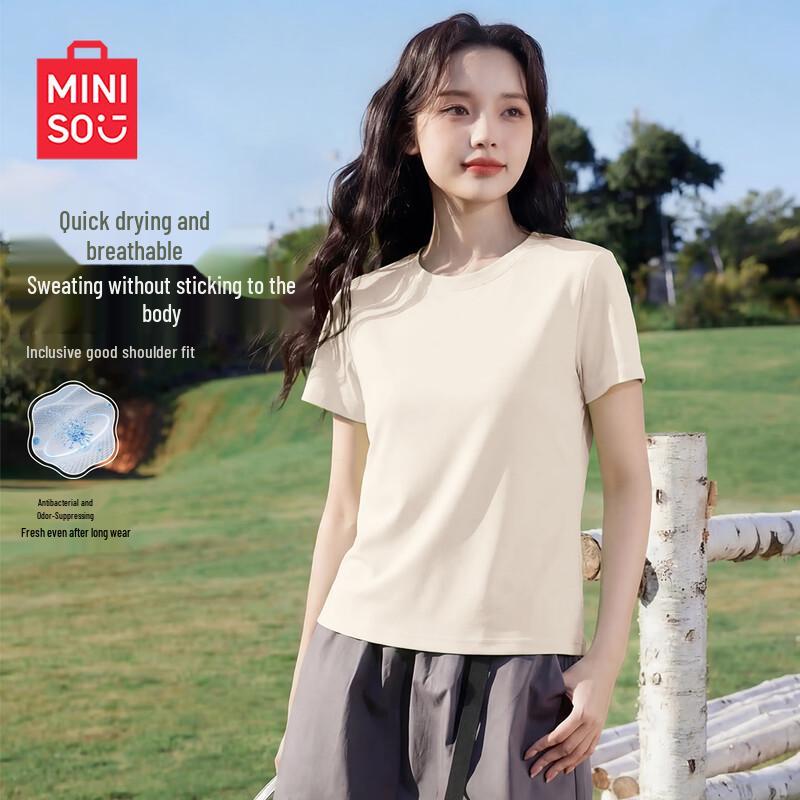 MINISO Women s Quick-Dry Antibacterial Sports T-Shirt 2XL