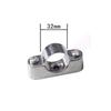 2PCS 16/20/25/32/38/50mm Diameter Single Hole Pipe Clamp Wall Mounted Aluminum Tube Saddle Buckle Fastener Kit With Screws