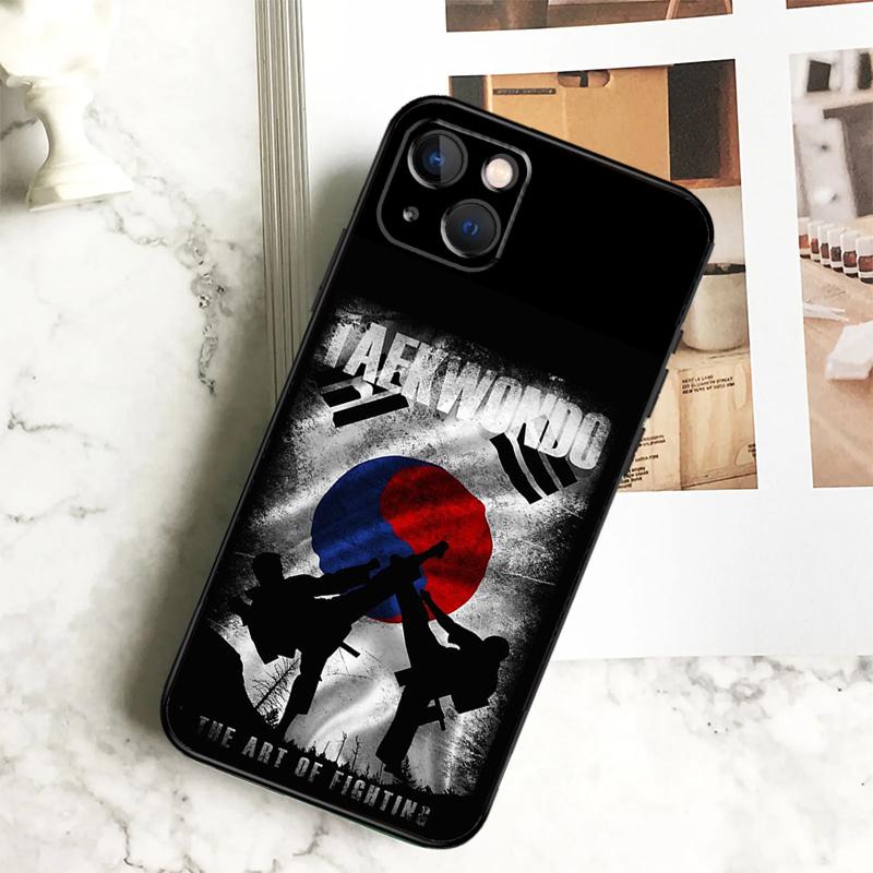 Kungfu Taekwondo Phone Case For iPhone 17 16 14 13 12 11 15 Pro Max Plus 12 13 Mini 16e 17 Air Cover Coque