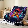 Goku Printed Flannel Blanket, soft throw for bedroom sofa, washable, Christmas present, great gift.