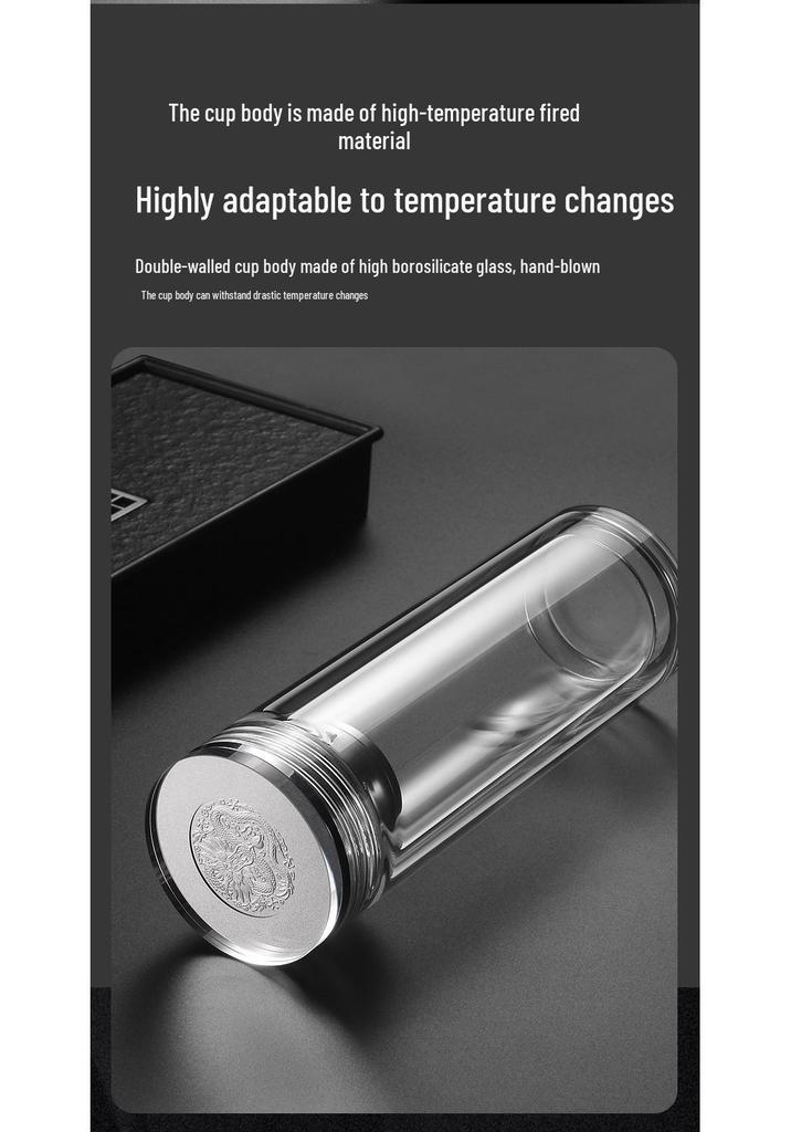 Double-Walled High Borosilicate Glass Cup, Heat Resistant Insulated Transparent Tea Cup.
