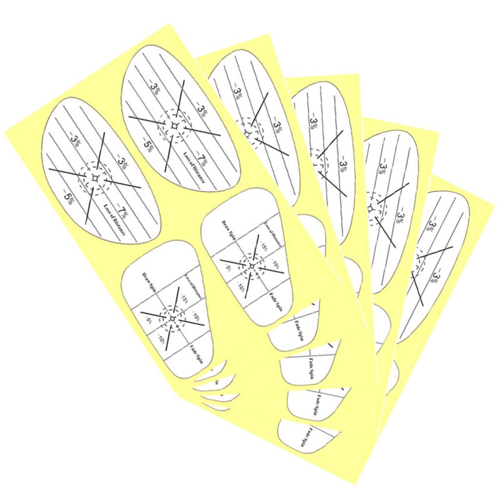Golf Impact Tape Reactive Stickers for Club Face Shot Analysis with Alignment Lines and Spin Measurement for Training Practice Tools
